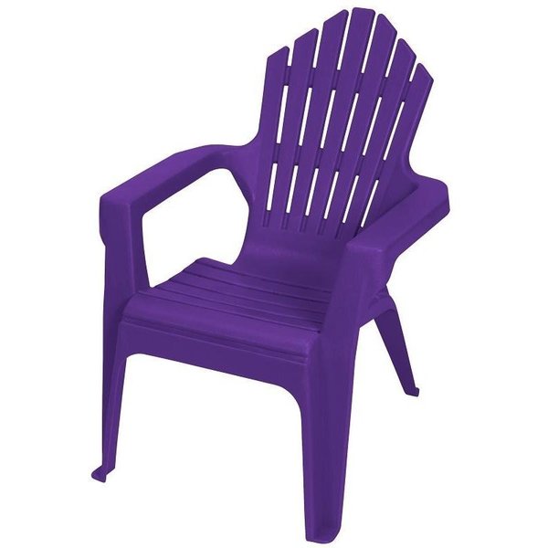 Gracious Living Kiddie Adirondack Adirondack Chair, Resin Seat, Resin Frame, Purple Iris Frame 11126-20PDQ